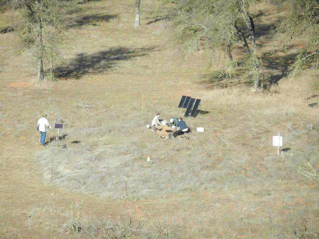 OSU crew installing soil moisture station