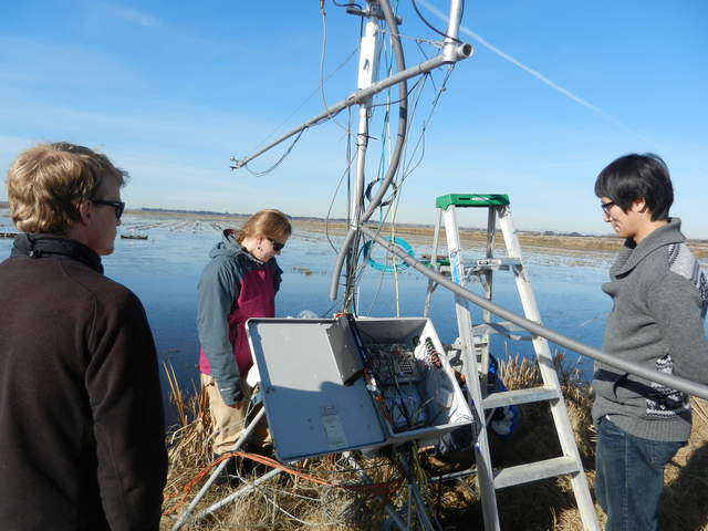 Installing LI-7700 with Sean, Jaclyn and Juwon.