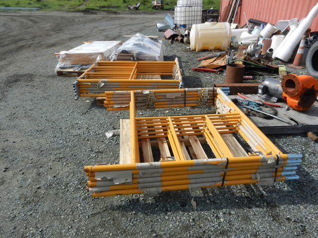 Scaffolding for DWR project delivered to Twitchell work lot