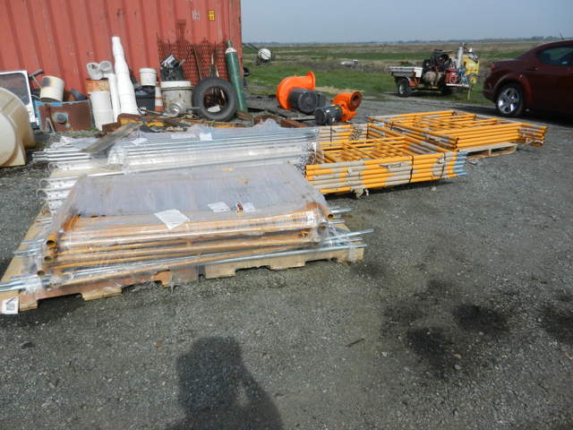 Scaffolding for DWR project delivered to Twitchell work lot