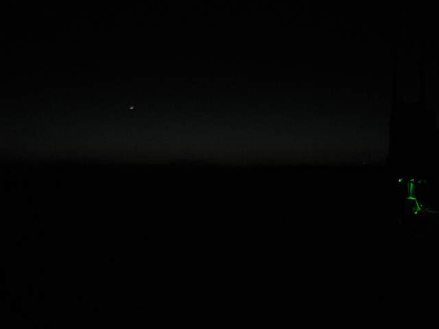 Moon after sunset