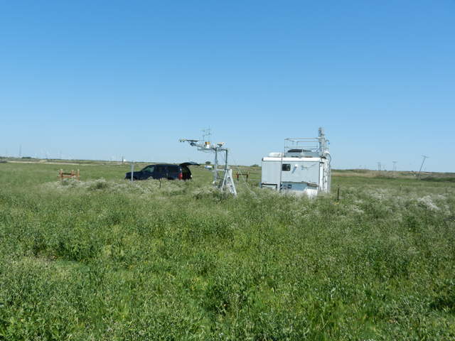 EPA mercury trailer and eddy tower at cow pasture site