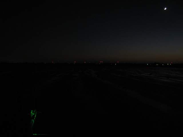 Moon after sunset
