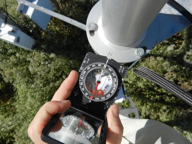 Compass heading of the Sherman pasture sonic