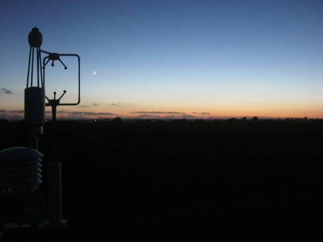 Moon after sunset