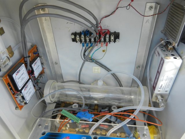 Wiring inside the CO2 profile box on the Tonzi Tower