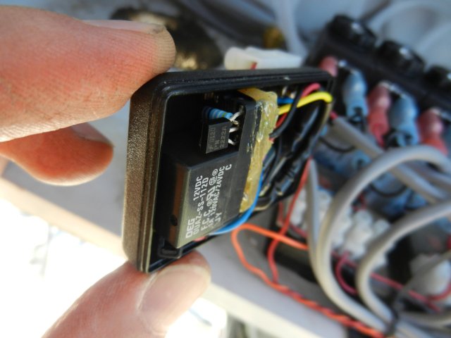Wiring inside the relay box