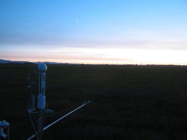 Moon after sunset