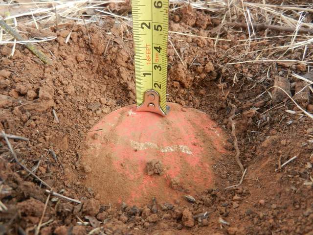 Depth to recovered soil heat flux plate