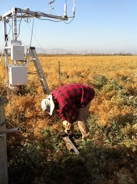 Joe drilling holes in the ATI sonic mount