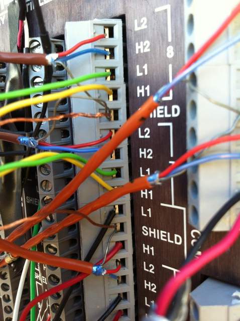Wiring on the multiplexor