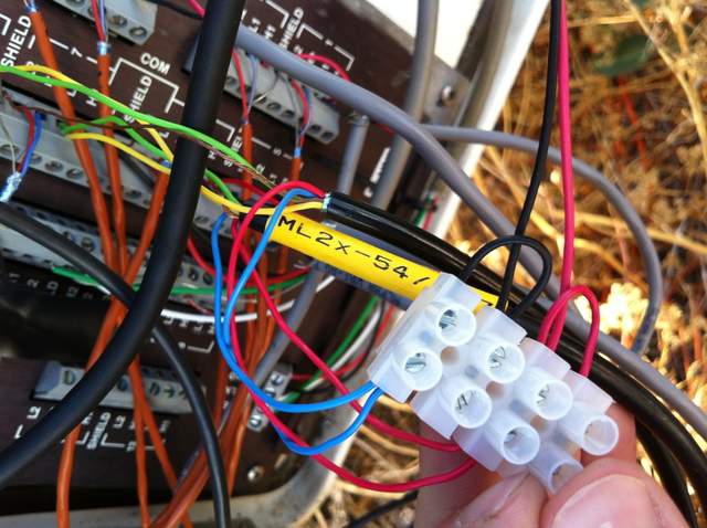 Terminal strip and multiplexer wiring