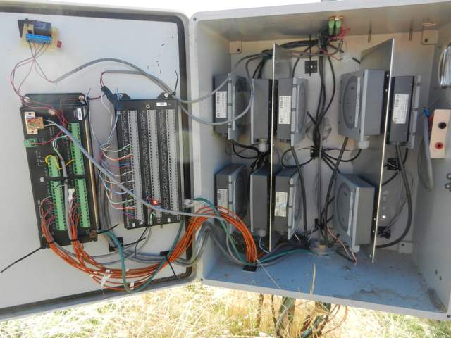 Wiring inside the soil CO2 data logger box