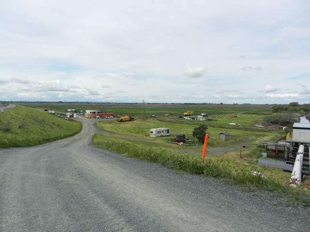 View of Twitchell work yard from levee