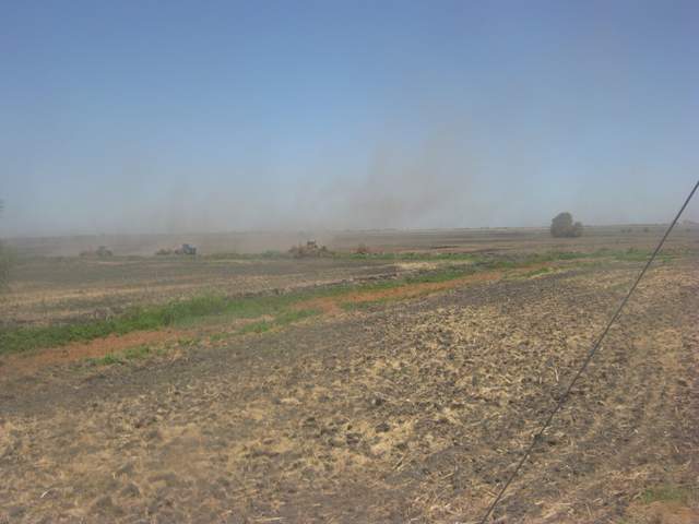 Tractors and dust