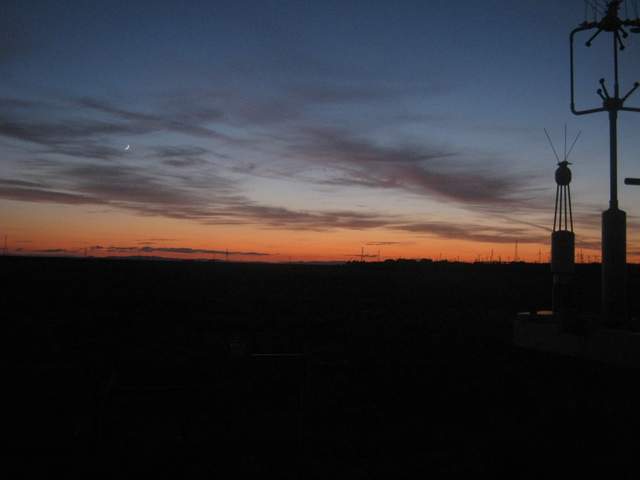 Moon after sunset