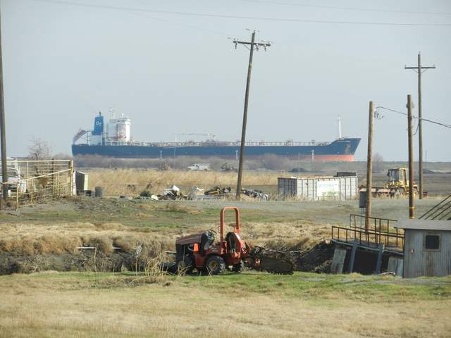 Ship on the river