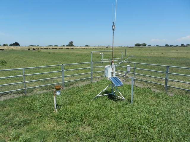 View of the CIMIS station on Twitchell Island