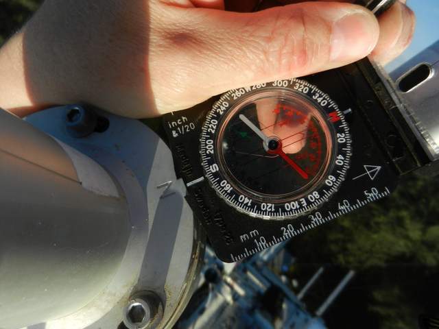 Tower sonic heading is 302 degrees True