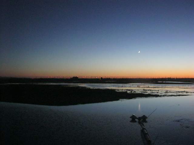 Moon after sunset