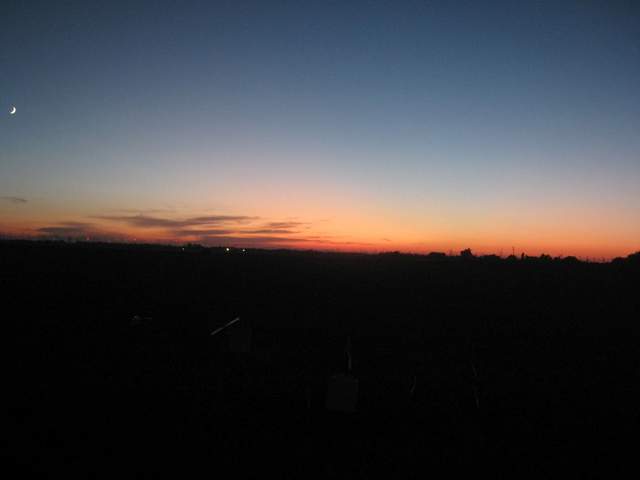 Moon after sunset