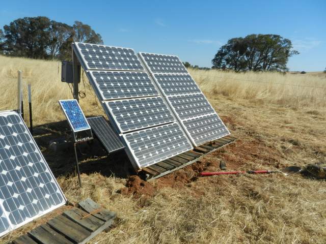 Moved the bottom solar panels out of the dirt