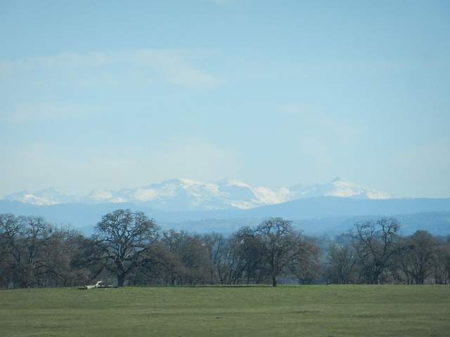 Snow visible in the Sierras