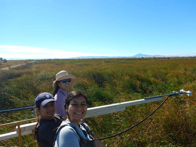 Mishal, Daphne and Karen on top of the tower.
