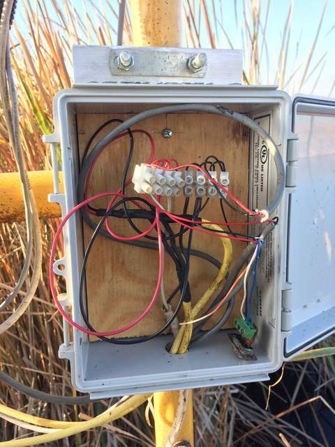 We replaced the enclosure where battery power comes in and gets split to flux sensors, datalogger, and HMP fan. 