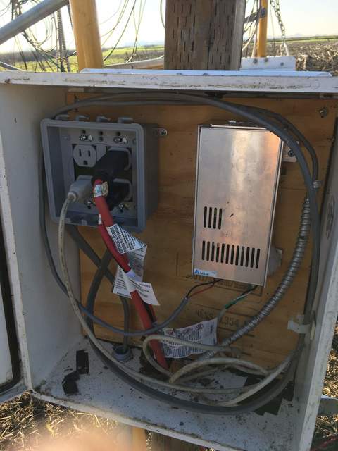 Power adapter box at our tower