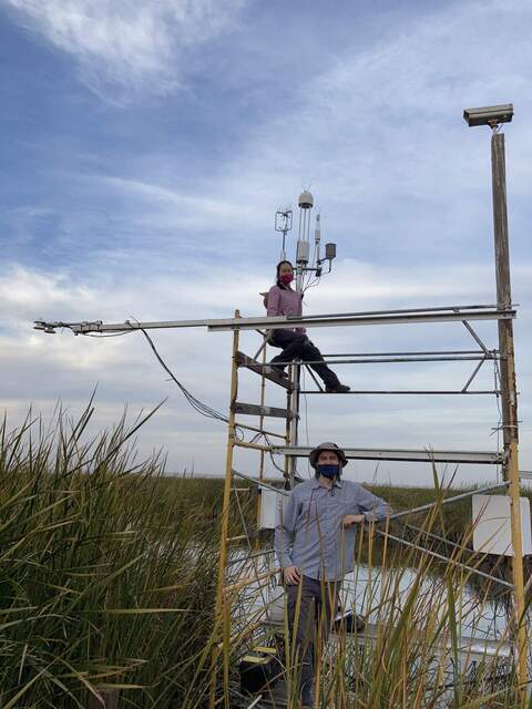Daphne and Camilo on site 