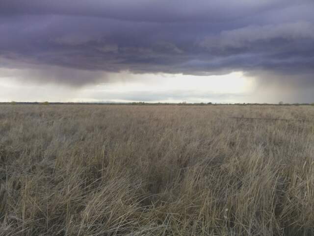 Stormy skies and rain on the horizon