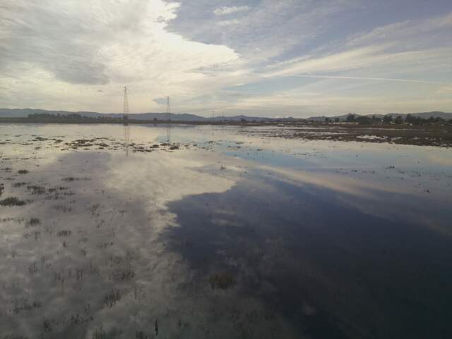 Nice sky reflected in the water