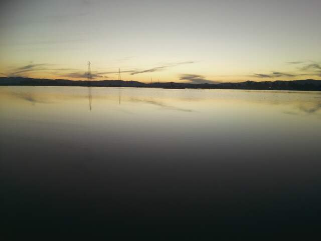 Nice sunset at high tide