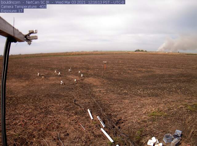 Smoke plume on the horizon