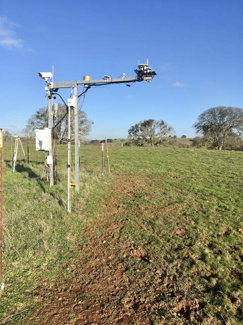 Cows have trampled under the radiometers so the sensors are seeing party soil part grass