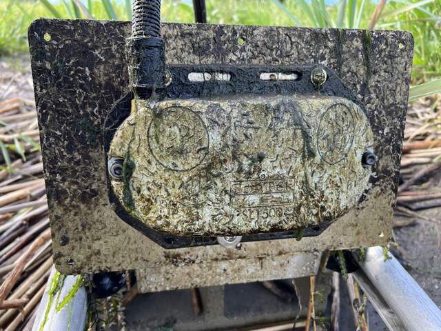 Fouling on front of Side-Looker. 6 weeks since previous cleaning.