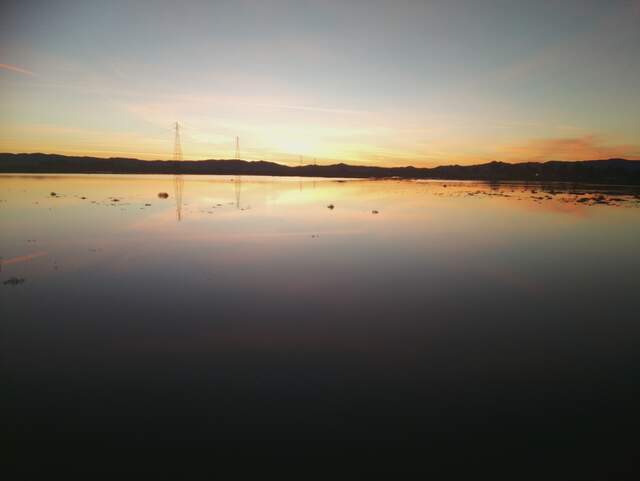 Sunset and water