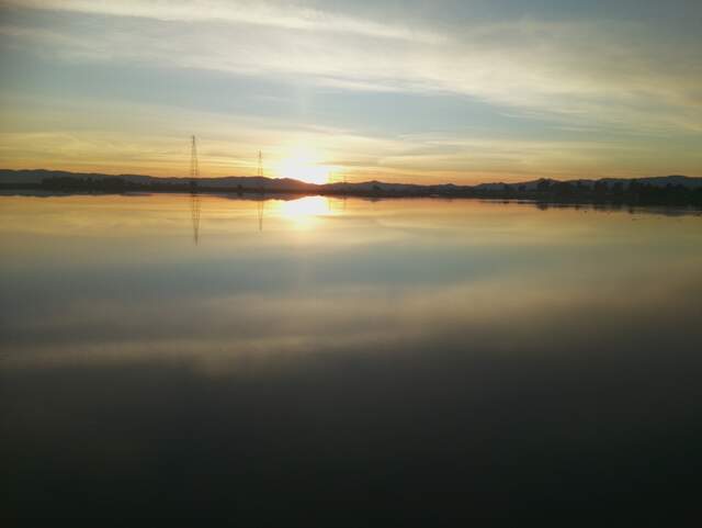Sunset and water