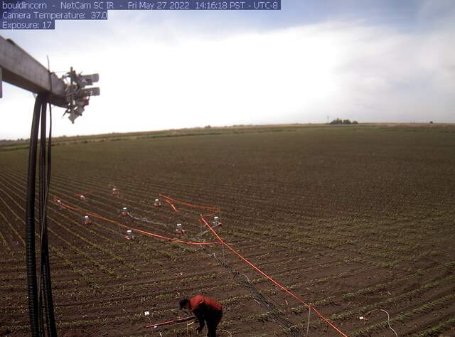 Carlos installing ground sensors