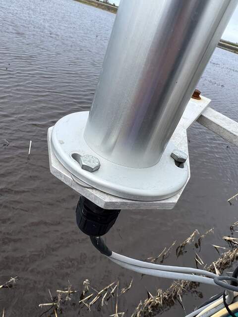 Shim under sonic mount to re-level sonic