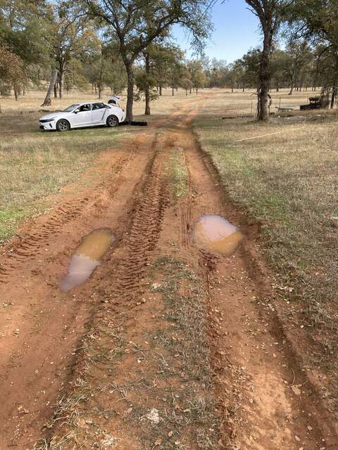 Puddles in the road that I don’t think we’re there last time