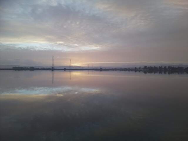Light overcast at sunset