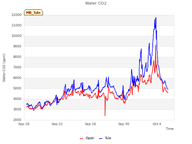 Explore the graph:Water CO2 in a new window