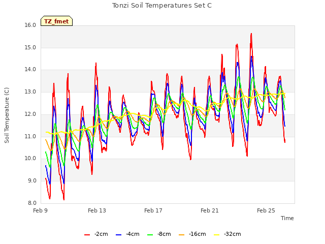 Explore the graph:Tonzi Soil Temperatures Set C in a new window