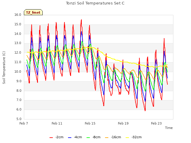 Explore the graph:Tonzi Soil Temperatures Set C in a new window