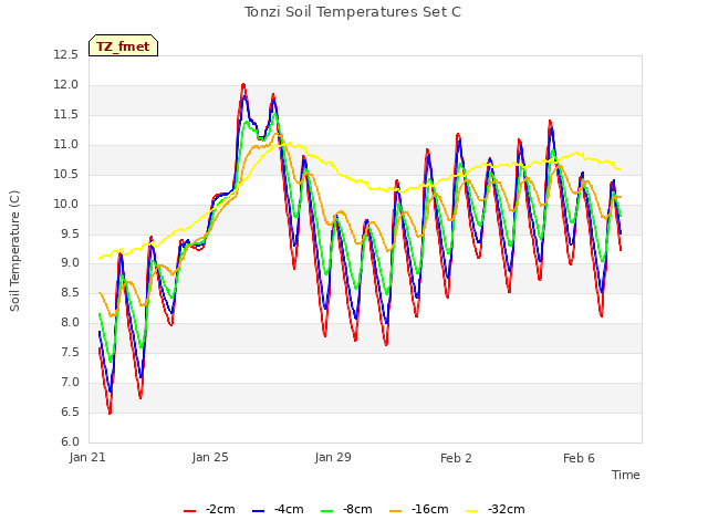Explore the graph:Tonzi Soil Temperatures Set C in a new window