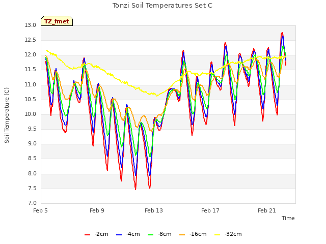 Explore the graph:Tonzi Soil Temperatures Set C in a new window