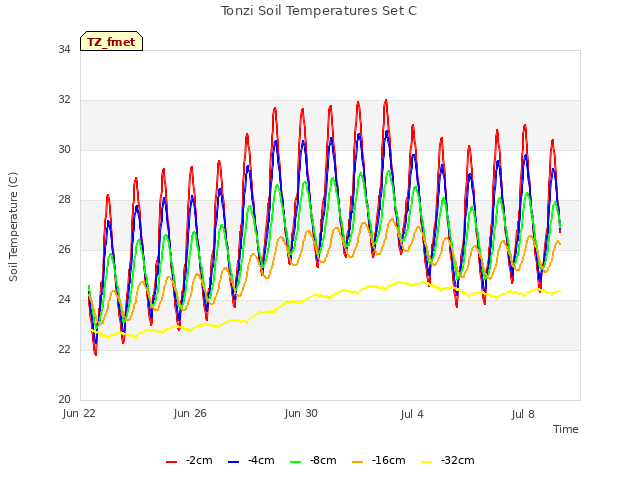 Explore the graph:Tonzi Soil Temperatures Set C in a new window