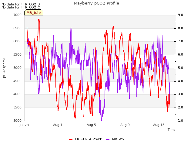 Explore the graph:Mayberry pCO2 Profile in a new window